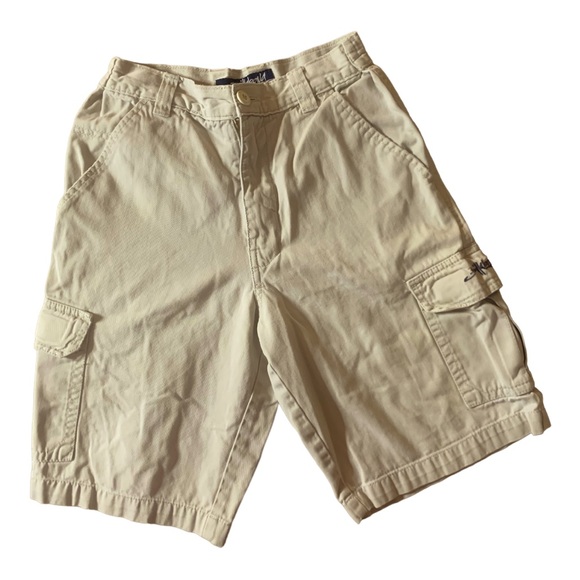 BILLABONG Vintage Light Khaki Cargo Shorts - Size 25 Waist - Picture 1 of 7